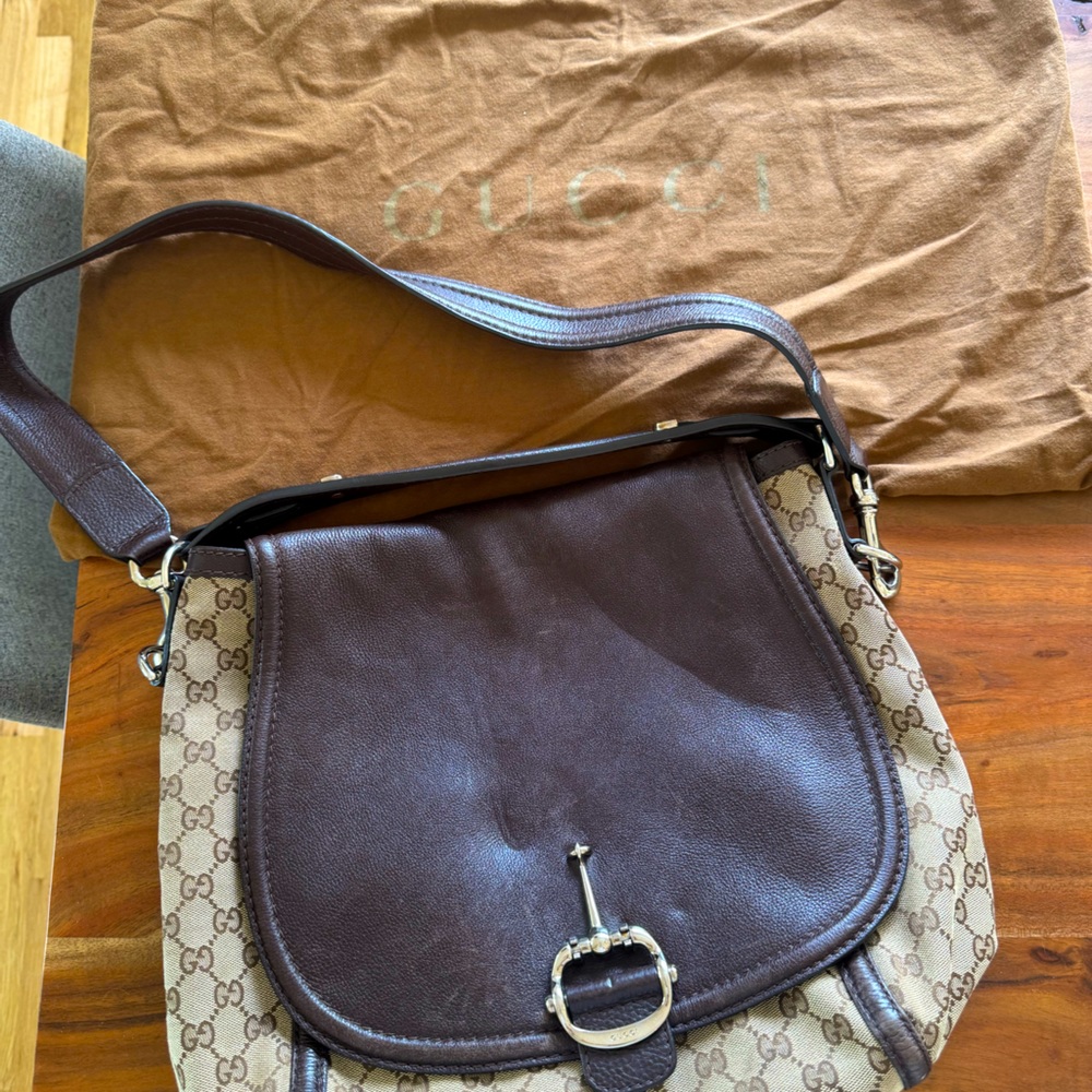 AUTHENTIC GUCCI HOBO Shoulder Bag Good - Used Condition